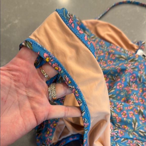 J. Crew Blue One Piece Swimsuit with Vintage-Inspired Design - Picture 6 of 6